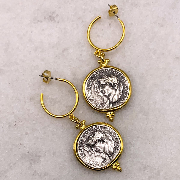 Gold and Silver Coin Earrings | Handmade in Australia | Boho Luxe