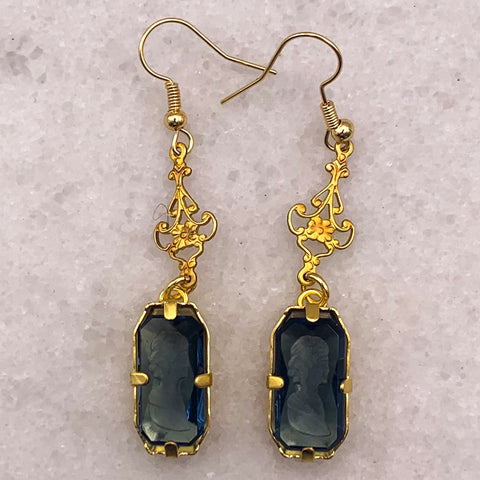 Vintage Style | Crystal Cameo | Blue Jewellery | Handmade in Australia 