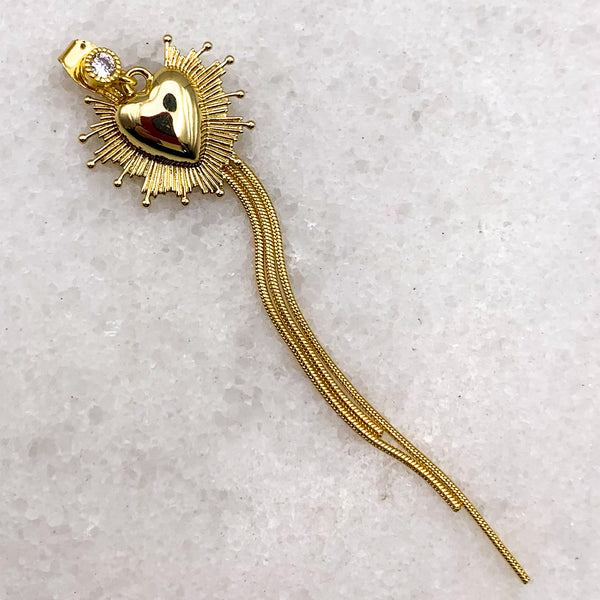 Sacred Heart | Tassel Earrings | Handmade in Australia | Gold