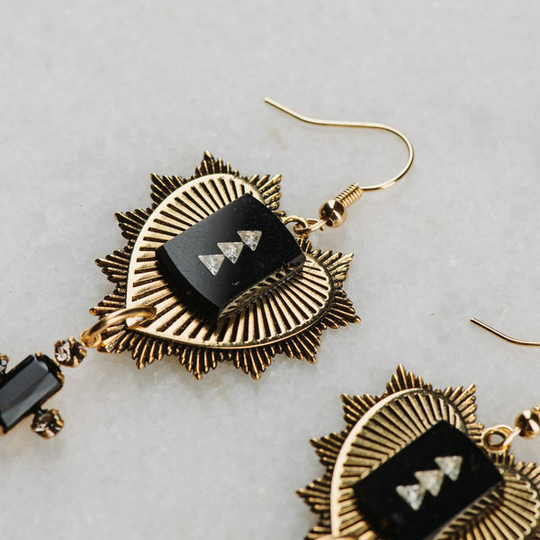 Heart Earrings | Vintage Jewel | Art Deco | Handmade in Australia