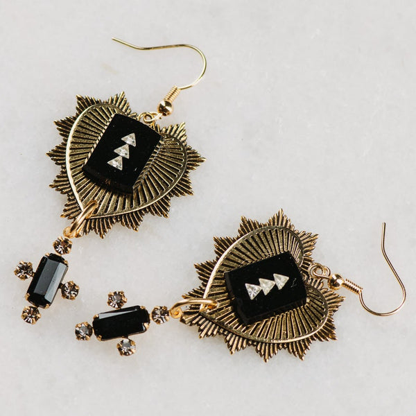 Heart Earrings | Vintage Jewel | Art Deco | Handmade in Australia