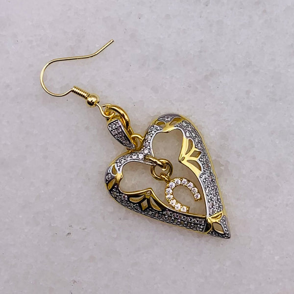 Heart Earrings | Silver and Gold Mixed | Handmade in Australia | Lucky in Love 