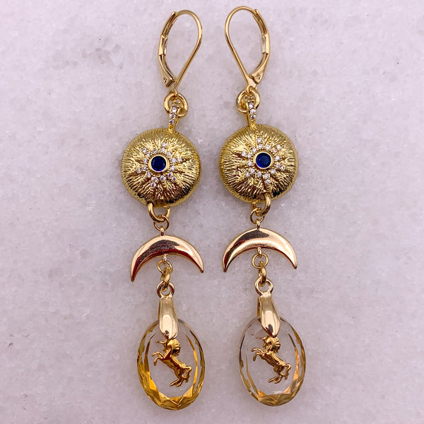 Unicorn Earrings | Gold Jewellery | Handmade in Australia | Turquoise