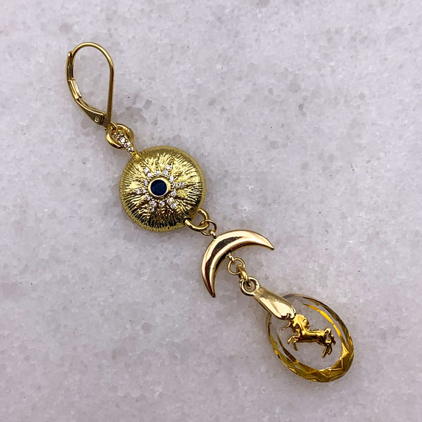 Unicorn Earrings | Gold Jewellery | Handmade in Australia | Turquoise