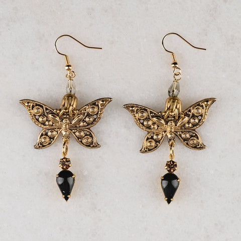 Moonglider | Butterfly Earrings | Vintage Sustainable Jewelry | Gold 