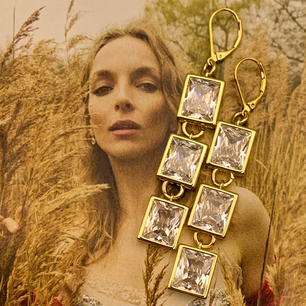 Cut Crystal | Gold filled | Handmade in Australia | 
Statement Earrings
