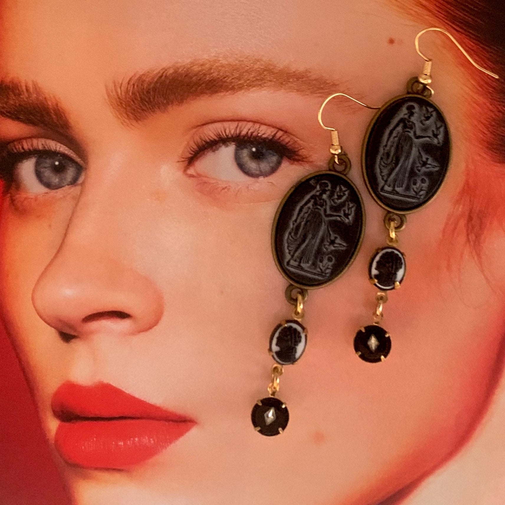 Cameo Earrings | Handmade in Australia | Vintage | Bohemian Style