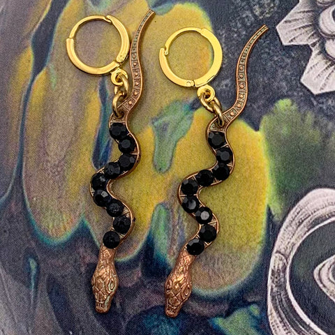 Egyptian Revival Design | Snake Earrings | Handmade in Australia | Bohemian Style