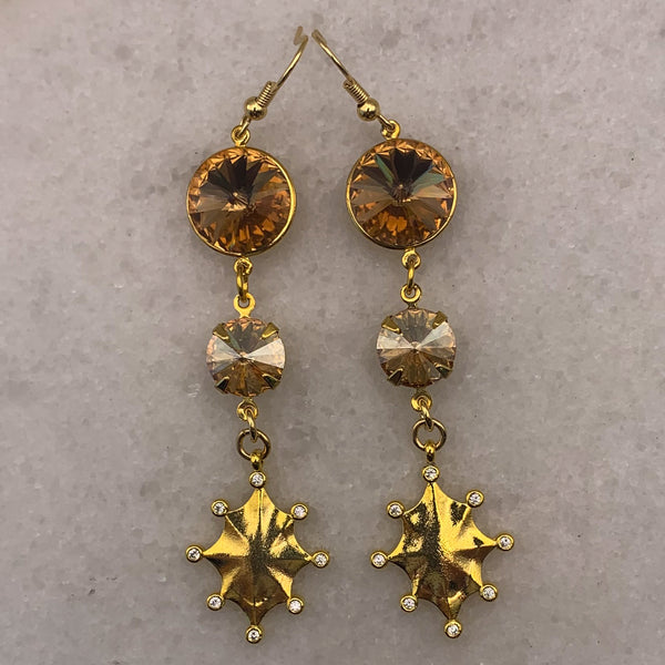 Topaz Earrings | Gold | Handmade in Australia | Vintage Style