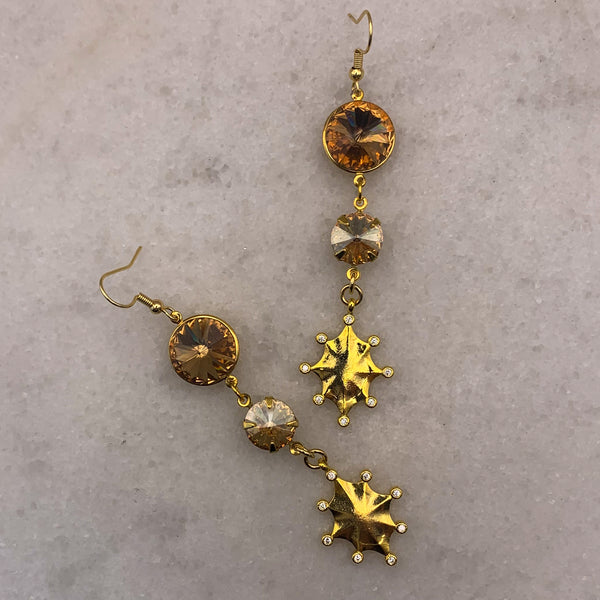 Topaz Earrings | Gold | Handmade in Australia | Vintage Style