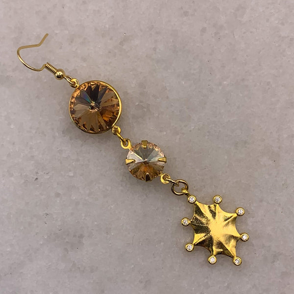 Topaz Earrings | Gold | Handmade in Australia | Vintage Style