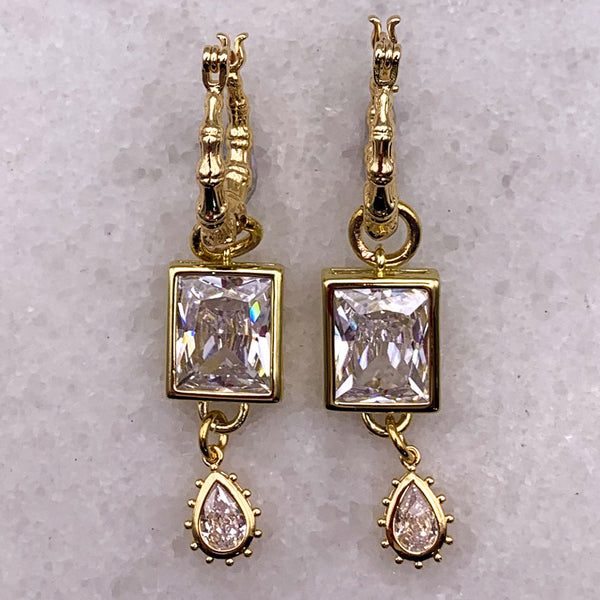 Bamboo Hoops | Cut Crystals | Handmade in Australia