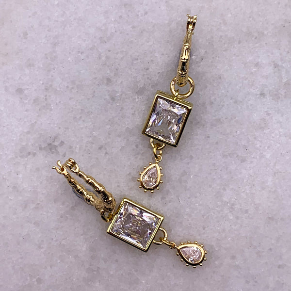 Bamboo Hoops | Cut Crystals | Handmade in Australia