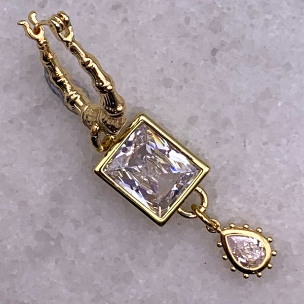 Bamboo Hoops | Cut Crystals | Handmade in Australia