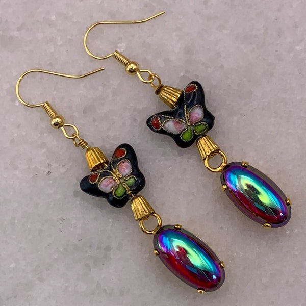 Butterfly Jewellery | Vintage Style | Cloisonne | Handmade in Australia