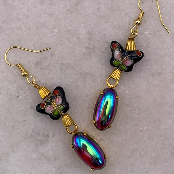 Butterfly Jewellery | Vintage Style | Cloisonne | Handmade in Australia