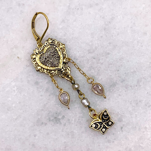 Butterfly Earrings | Vintage Jewellery | Handmade in Australia | Rosary