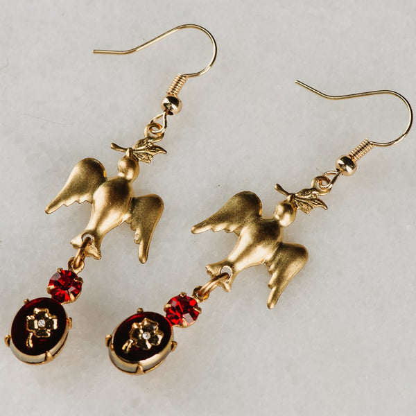 Peace Dove | Ruby Cameo | Vintage Style | Handmade in Australia