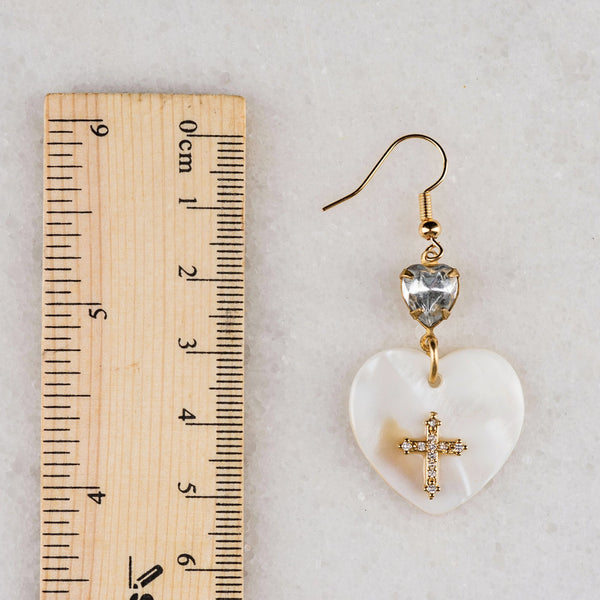 Mother of Pearl  | Carved Heart | Handmade Jewellery