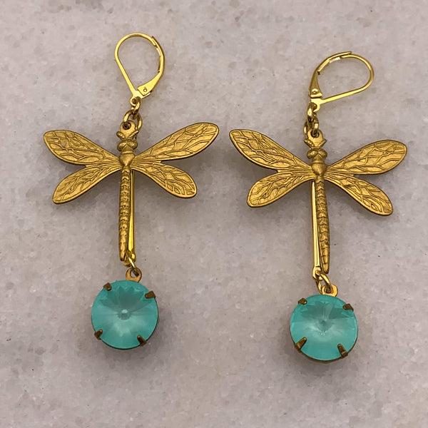 Dragonfly Earrings | Cut Crystal | Handmade in Australia | Bohemian Style