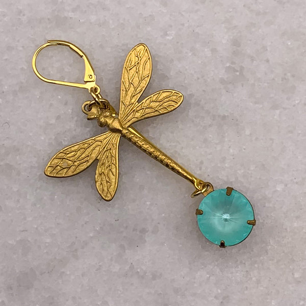 Dragonfly Earrings | Cut Crystal | Handmade in Australia | Bohemian Style
