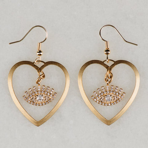 Heart Earrings | Eye Jewellery | Vintage Jewellery | Handmade in Australia