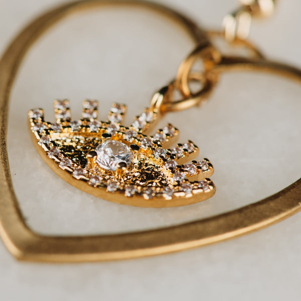 Heart Earrings | Eye Jewellery | Vintage Jewellery | Handmade in Australia