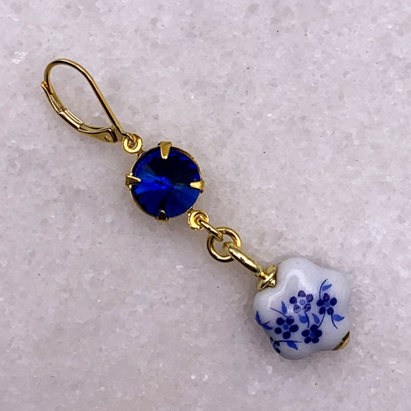 Hand-Painted Porcelain | Cherry Blossom Earrings | Handmade in Australia 