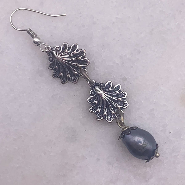 Antique Silver Shells | Baroque Tahitian Pearls | Handmade in Australia