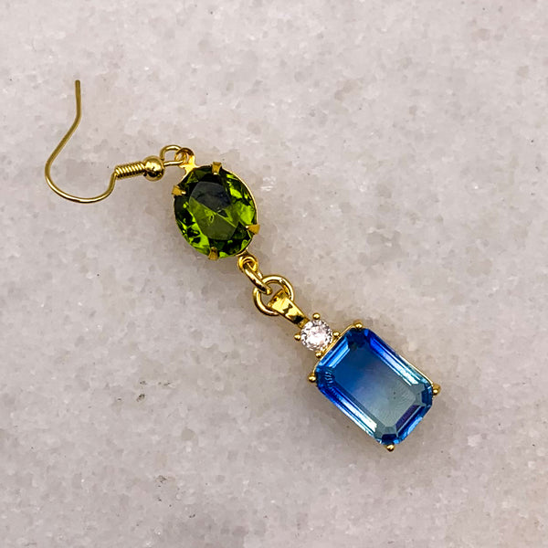 Sapphire Earrings | Cut Crystal | Handmade in Australia | Bohemian Style