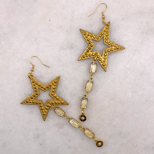 Star Earrings | Vintage Style | Comets Trail | Handmade in Australia
