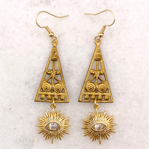 Etruscan Jewellery | Vintage Style | Handmade in Australia | Sun Charm