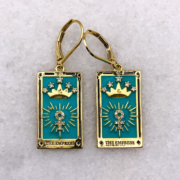 Handmade in Australia | The Empress Tarot Card | Bohemian | Gold Filled Earrings