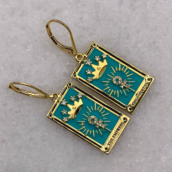 Handmade in Australia | The Empress Tarot Card | Bohemian | Gold Filled Earrings