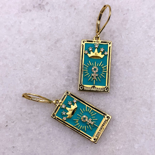 Handmade in Australia | The Empress Tarot Card | Bohemian | Gold Filled Earrings