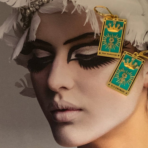 Handmade in Australia | The Empress Tarot Card | Bohemian | Gold Filled Earrings