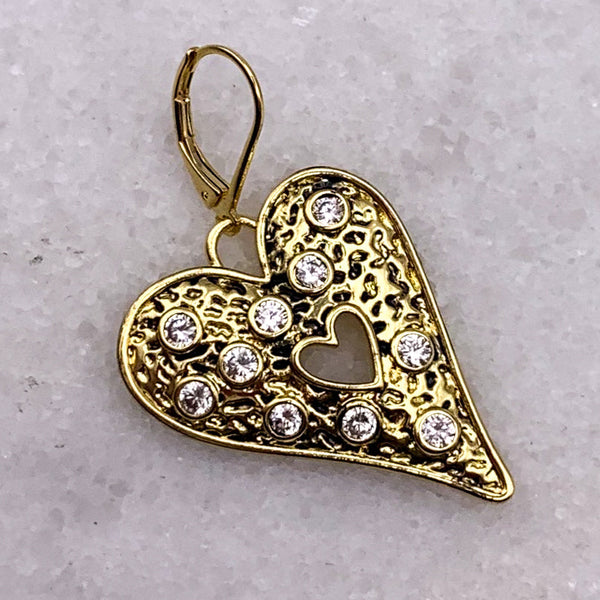 Vintage Heart Earrings | Gold Filled | Handmade in Australia 