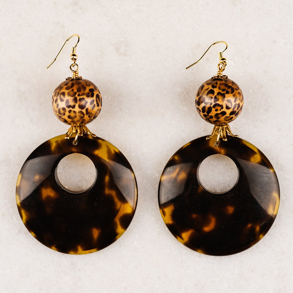 Glass Tortoiseshell | Vintage Leopard Skin | Handmade in Australia | Bohemeian Style