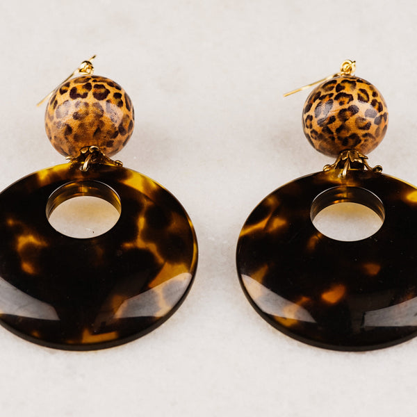 Glass Tortoiseshell | Vintage Leopard Skin | Handmade in Australia | Bohemeian Style