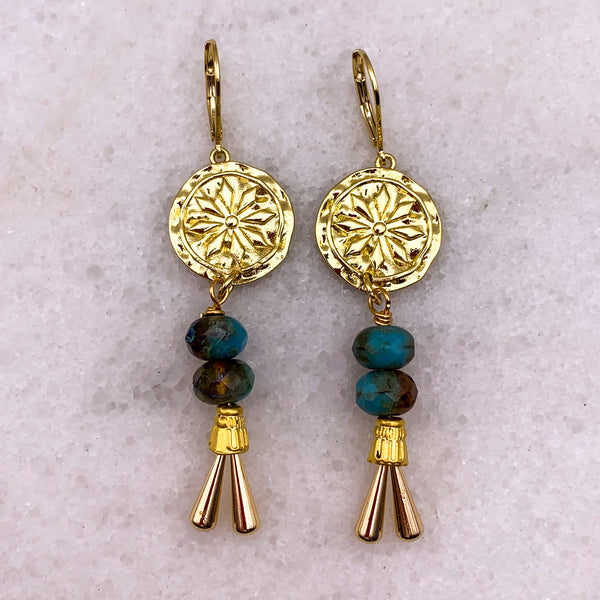 Turquoise Earrings | Handmade in Australia | Gold-Filled