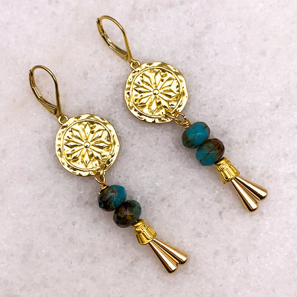Turquoise Earrings | Handmade in Australia | Gold-Filled