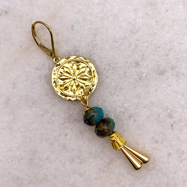 Turquoise Earrings | Handmade in Australia | Gold-Filled