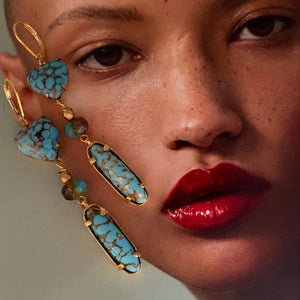 Turquoise Earrings | Bohemian | Vintage Style | Handmade in Australia