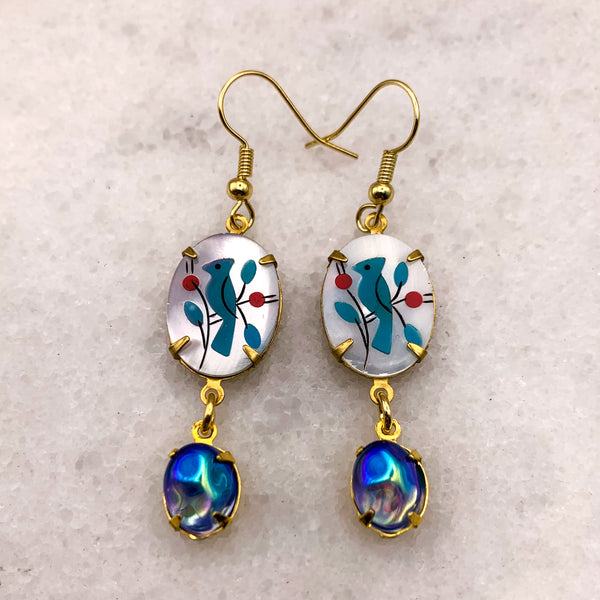 Micro Mosaic Earrings | Turquoise | Handmade in Australia | Bohemian
