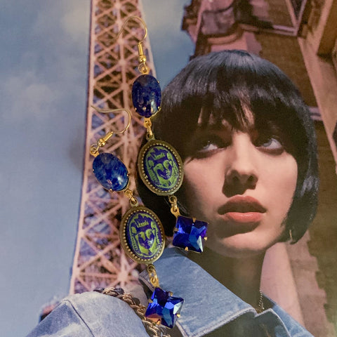 1950’s Vintage Cameo | Egyptian Revival | Blue Lapis | Boho Chic Style | Hand Made in Australia 