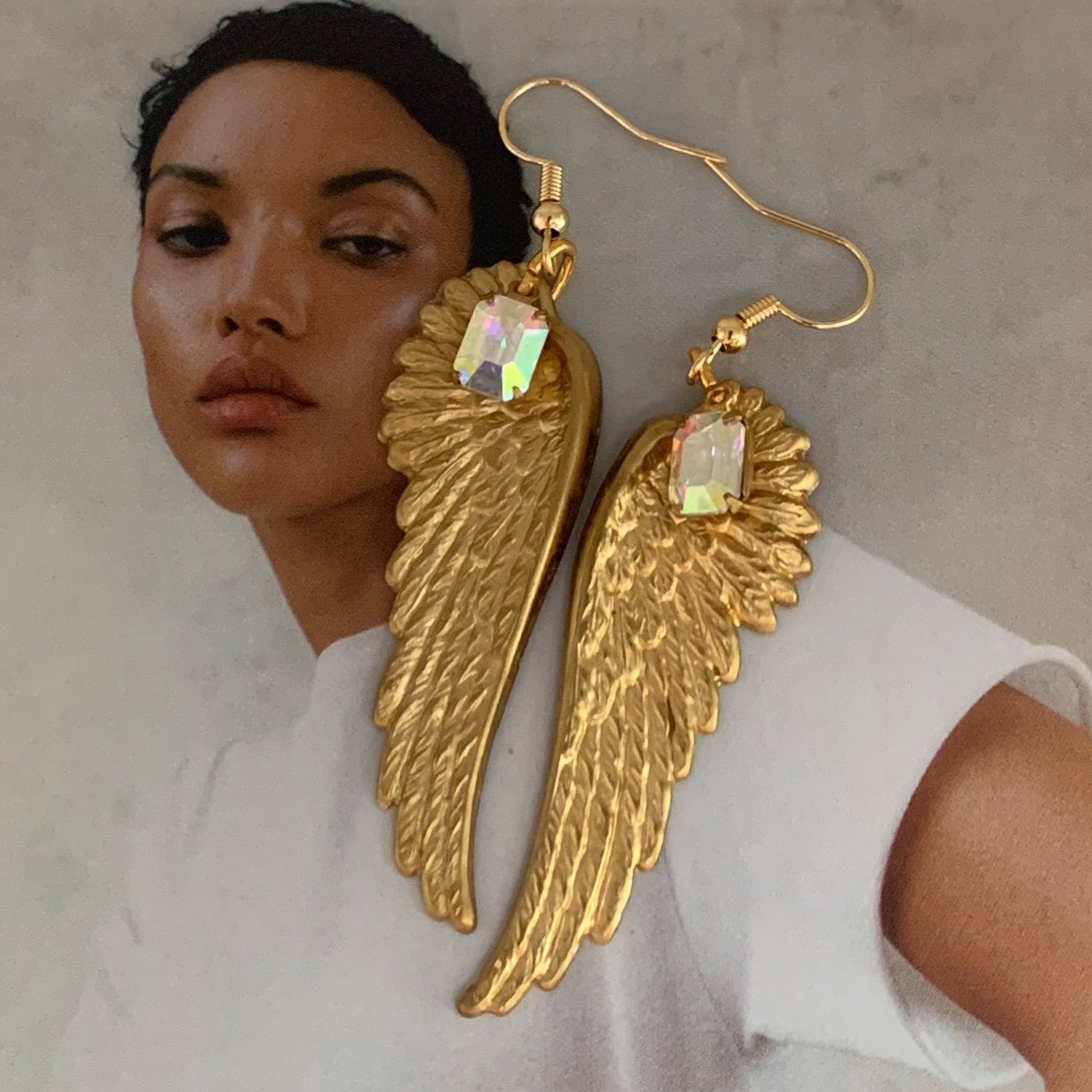 Angel Wing | Vintage Style | Crystal | Handmade in Australia 