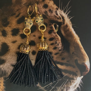 Tassel Earrings | Leopard Jewellery | Handmade in Australia | Boho Chic