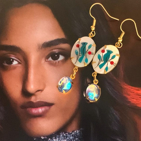Micro Mosaic Earrings | Turquoise | Handmade in Australia | Bohemian