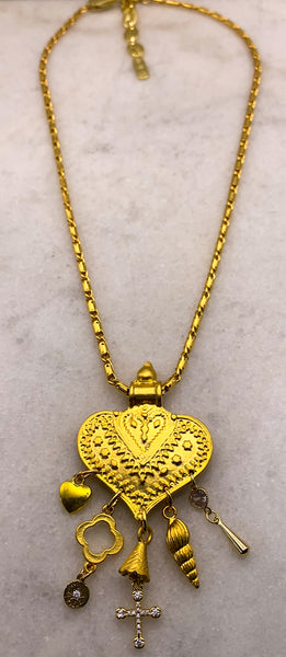 Heart Necklace | Bohemian Style | Handmade in Australia | Baroque Chain