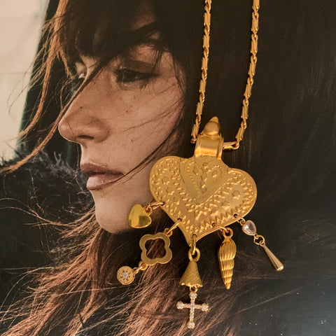 Heart Necklace | Bohemian Style | Handmade in Australia | Baroque Chain